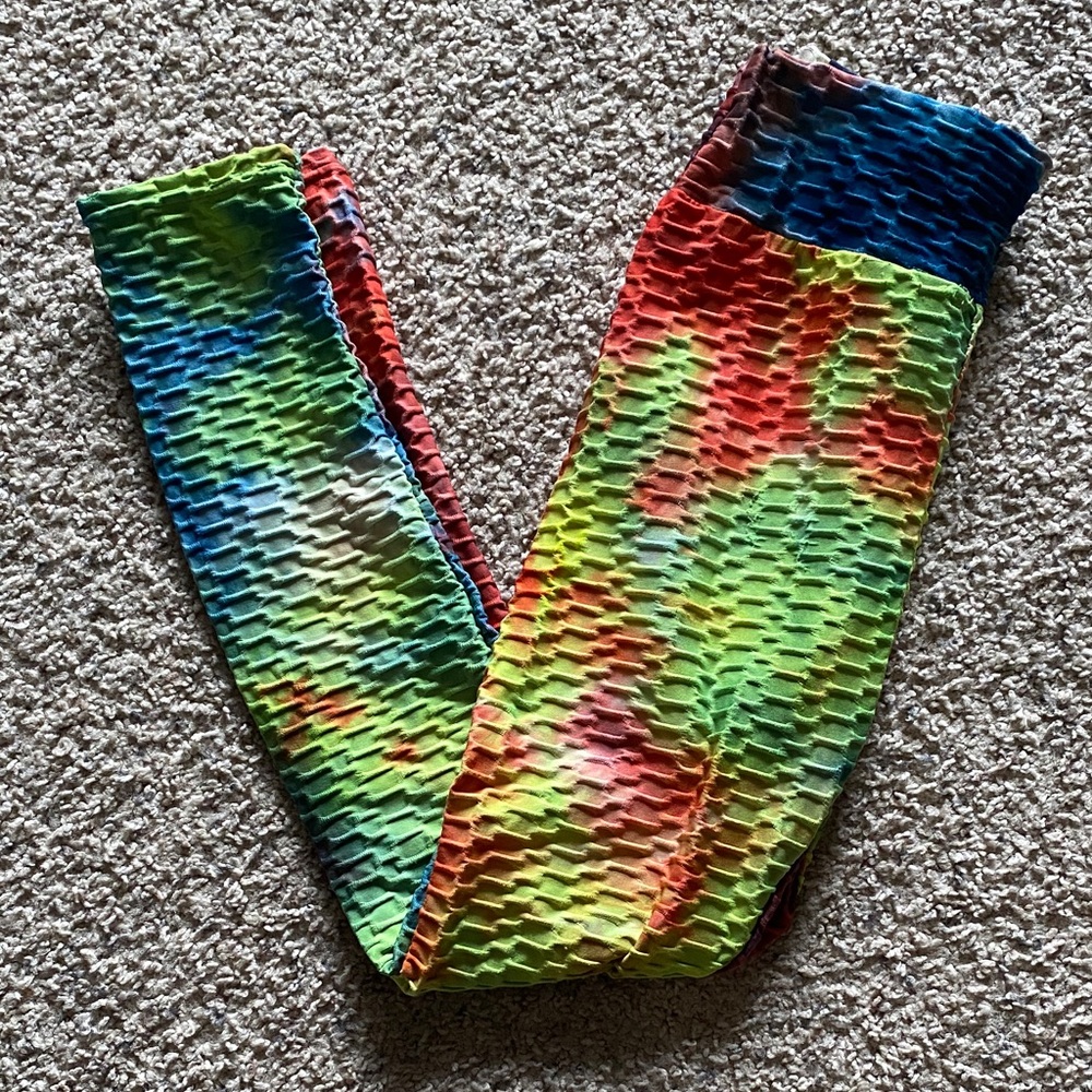 Colorful Textured Yoga Pants